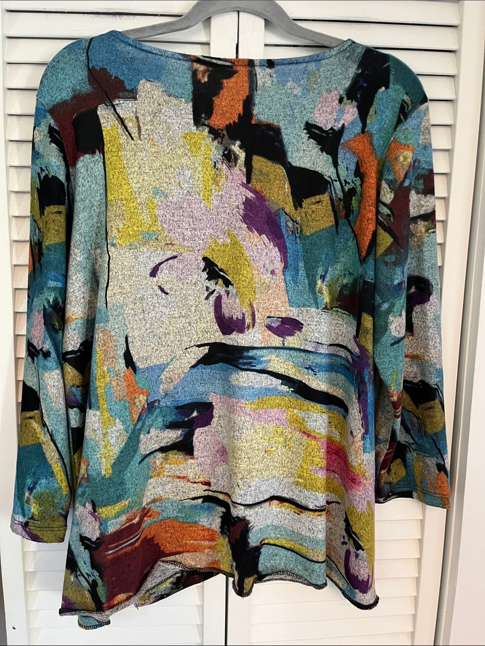 Jess and Jane Abstract Multicolor Women's Tunic Top - Picture 5 of 5